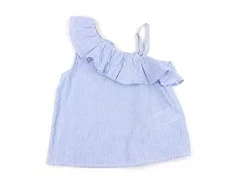 Kids ONLY cloud dancer/clear sky stribet one-shoulder top